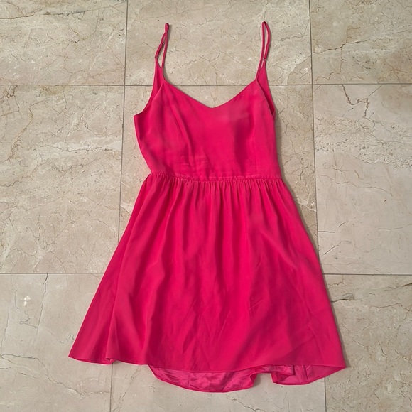 Parker Mini Dress with Tie Back 100% Silk - Picture 1 of 5